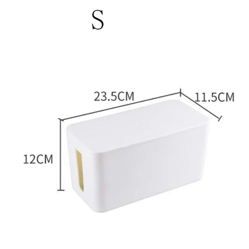 Cable Management Box Desktop Power Strip Storage Box Dustproof Socket Storage Box Home Wire Case Wire Management Cable Organizer