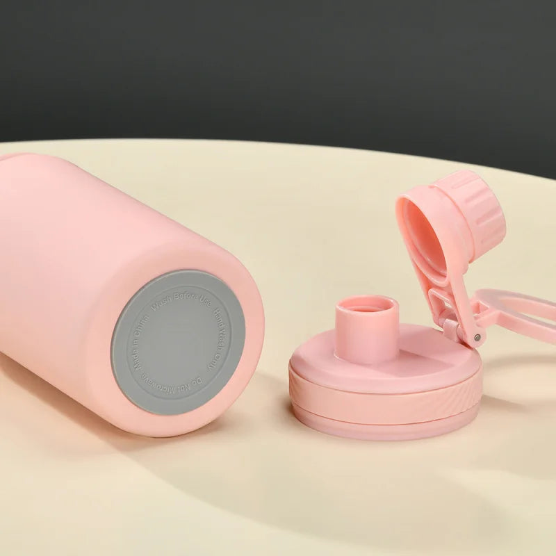 350ml Stainless Steel Sports Water Bottle, 316 Stainless Steel Sports Handle Cover, Outdoor Sports Insulated Thermos