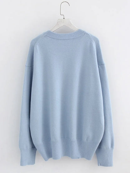 KarSaNy Women Loose Sweaters For Winter Thick Knit Pullovers Green Outwear Women's Sweater Black Oversized Sweaters For Women