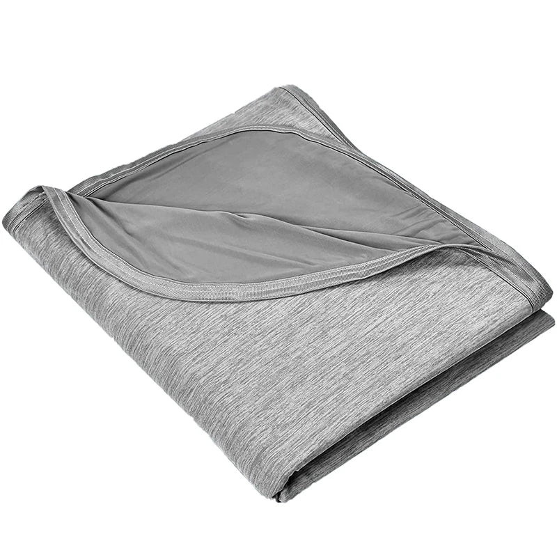 Cooling Blanket Sleeper Summer Blankets Lightweight Breathable Comforter Bed Sofa Travel Camping Hotel Two-Side Blanket Grey
