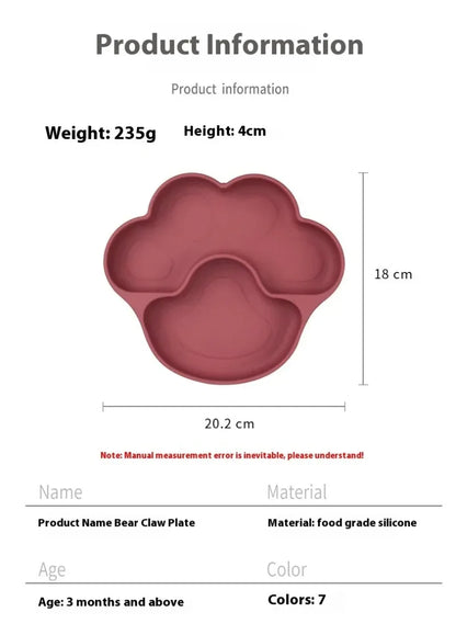 Toddler Baby Food Bowl Children's Tableware Babys Silicone Dishes Set Toddler Training Tableware Bowls Baby Feeding Set Silicone