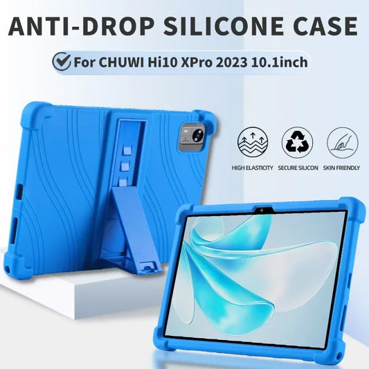 For CHUWI Hi10 XPro 2023 10.1" Tablet Shockproof Cover Tablet Kids Soft Android 13 Tablet Silicon Stand Protective Shell