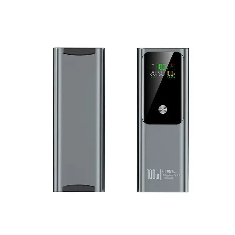 New PD100W Power Bank 30000mAh Large Capacity Two-way Fast Charging Portable Powerbank Laptop External Spare Battery for Macbook
