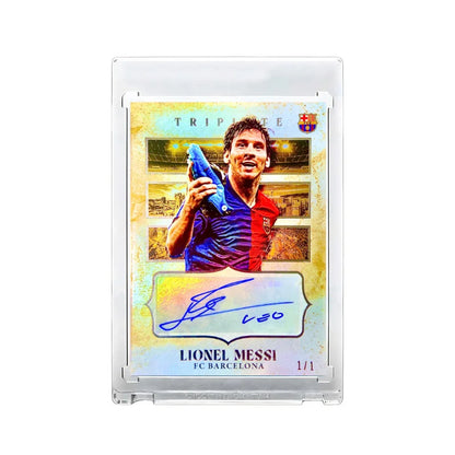 Messi Football star card DIY homemade flash card refractive card sending card brick Argentina Barcelona