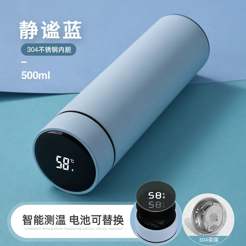 2024 New Temperature Display Thermos Keeps Cold And Heat Thermal Bottle Stainless Steel Thermos For Baby Children Kids Terms