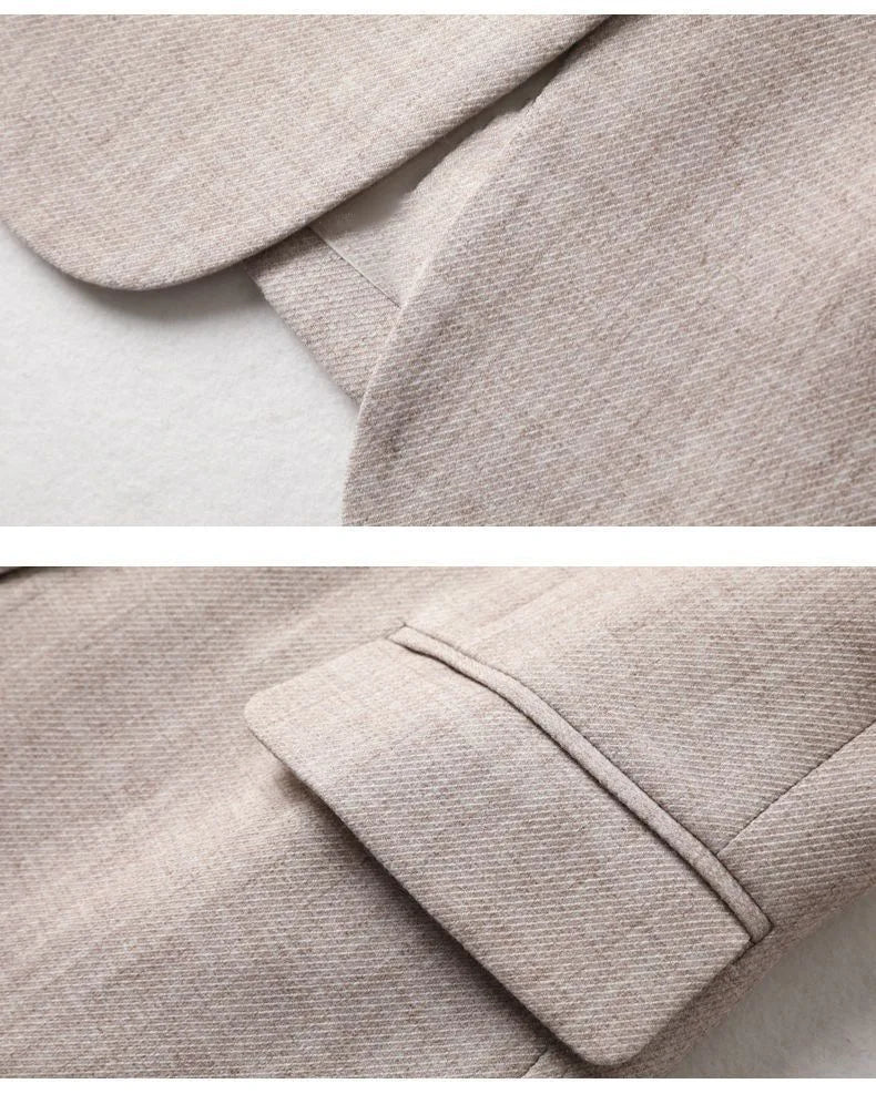 Office Lady Casual Blazers For Women 2024 Autumn Fashion Single Button Long Sleeve Outerwears New In Coats & Jackets Elegant