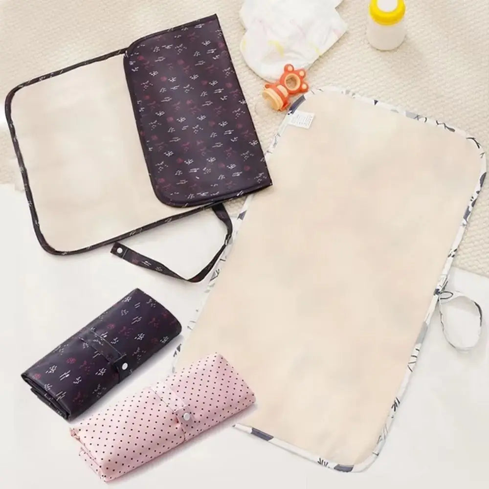 Soft Foldable Baby Changing Mat Portable Waterproof Newborn Diaper Changer Compact Quick Change Diaper Changing Pad Toddler