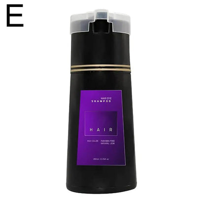200ML Hair Coloring Shampoo Dye Shampoo For Covering Gray White Shampoo Black Brown Purple Hair Colouring Shampoo Hair Care