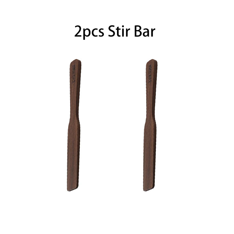 MHW-3BOMBER Durable Walnut Stirrers Vintage Solid Wood Textured Coffee Stirrers Exquisite Home Barista Kitchen Accessories
