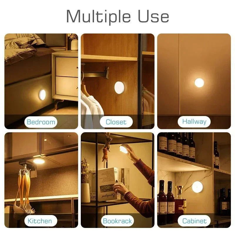 LED night light, motion sensing light, USB charging wireless bedside light, wardrobe light, kitchen corridor wardrobe light, l