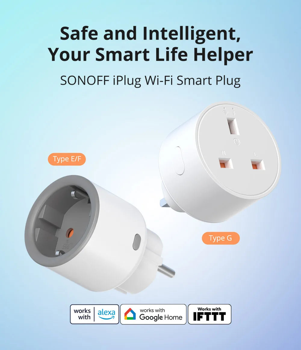 SONOFF S60 TPF EU Wifi Smart Plug 16A Current Smart Socket With Energy Monitoring Remote Control Timer Voice Control Smart Scene