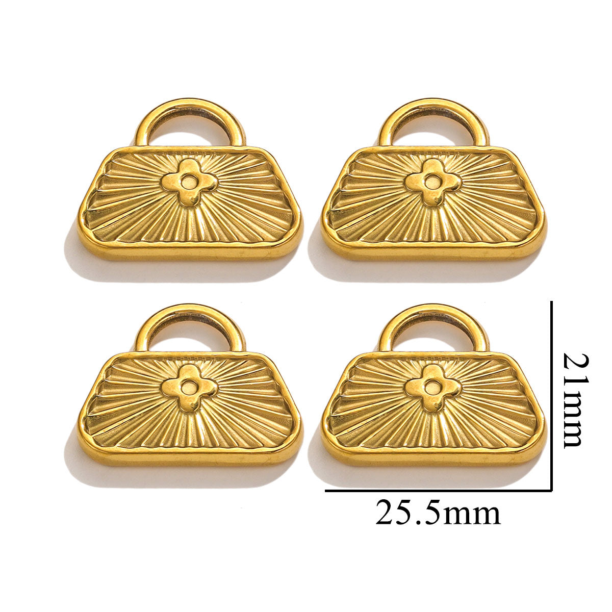 5PCS Stainless Steel Crucifix Bag Lock Pendant Charms Pad Lock Charms Fit DIY Necklace Bracelet Pendants Jewelry Making