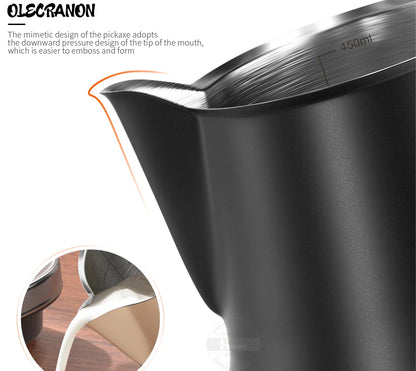 Milk Frothing Pitcher Jug 350/500ML Stainless Steel Coffee Milk Frothing Jug for Espresso Latte Art Barista Steam Milk Jug