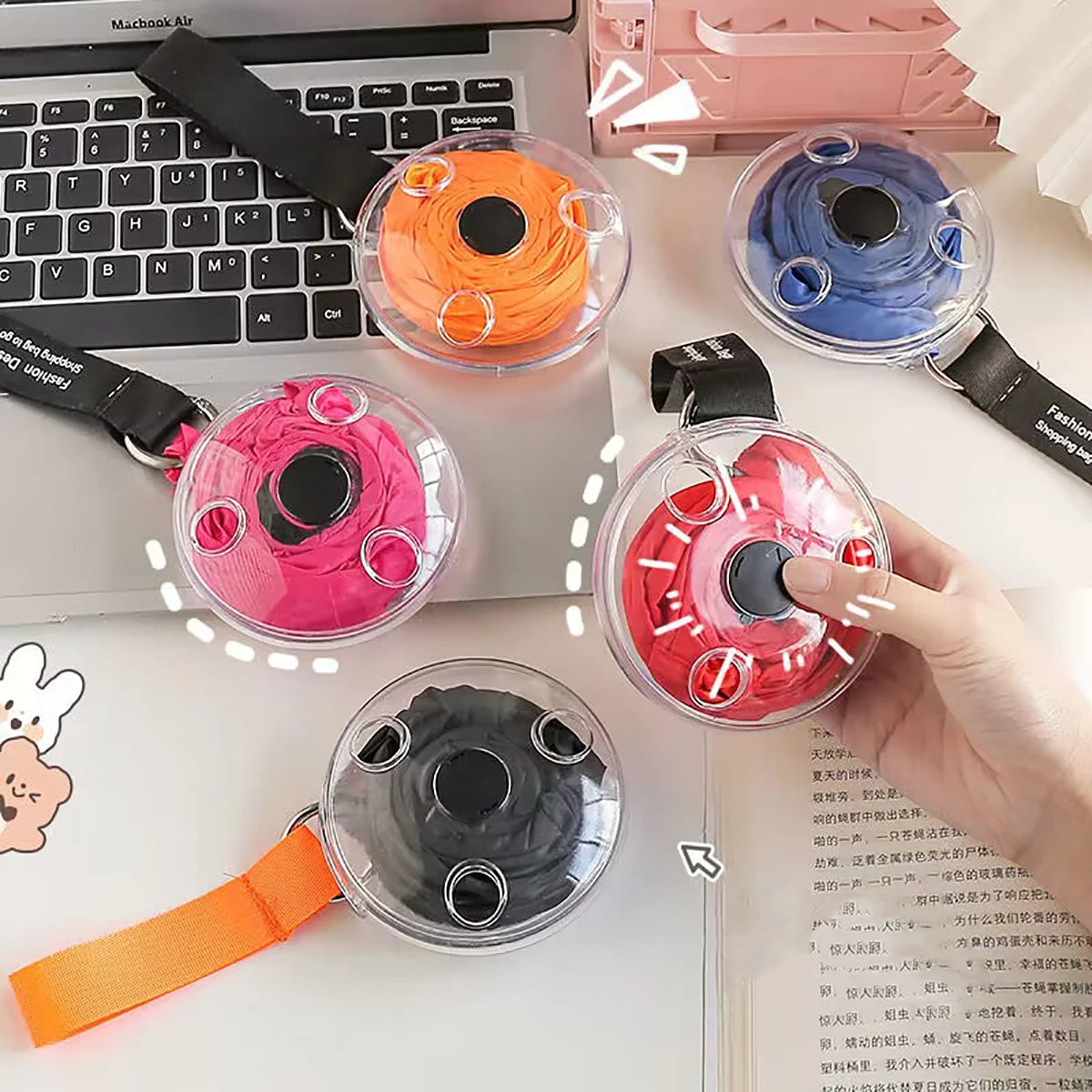 Reusable Foldable Retractable Supermarket Shopping Storage Bags Shrinkable Pouch Organizer Packaging Useful Things Supplies