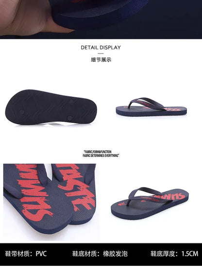 Flip-flops Men's Summer New Soft Sole Non-slip Flip-flops Youth Leisure Beach Sandals Sandalias De Fiesta Elegantes