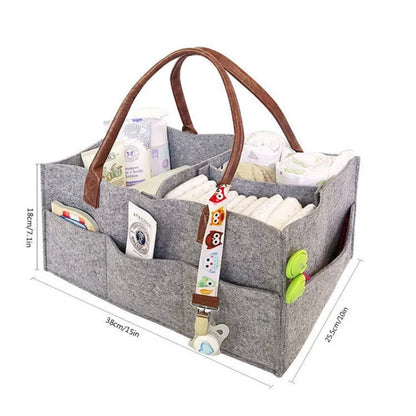 1pcs Diaper Bag  Portable Diaper Storage Bag Cloth Felt Storage Bag Handbag Large Capacity Storage Box Travel Mommy Handbag