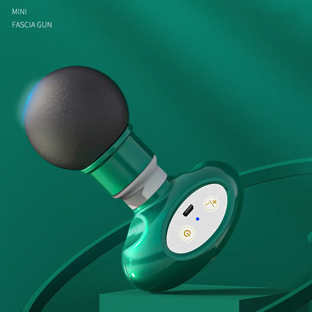 Portable Mini Pocket Wireless Massage Gun Electric Sport Handheld Fascial Gun Body Deep Tissue Muscle Vibration Fitness Massager