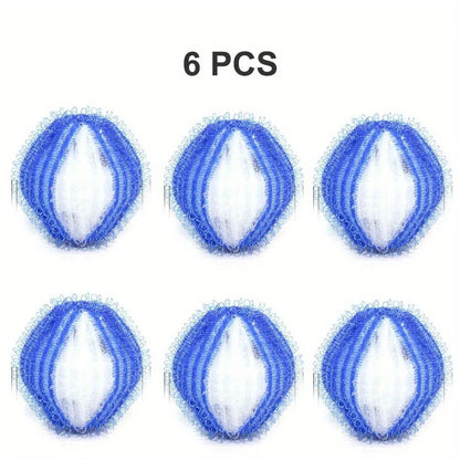 6PCS Pet Hair Remover for Laundry Lint Remover Washing Balls Reusable Dryer Nylon Balls Dogs Cats Hair Lint Remover for Laundry