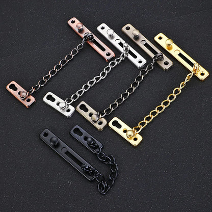 Door Chain with Lock Door Lock Bolt Chain Kids Safety Security Home Latch Buckle Guard Lock Anti-Theft Hotel Hardware Accessorie