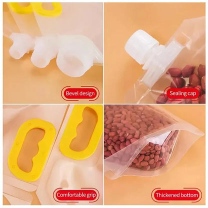 Reusable Grain Storage Bag Portable Rice Sealed Bag  Kitchen Moisture-Proof Insect-Proof Organizer Food-Grade Bags