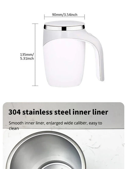 2025 Automatic Stirring CupMug Rechargeable Portable CoffeeElectric Stirring StainlessSteel Rotating Magnetic Home DrinkingTools