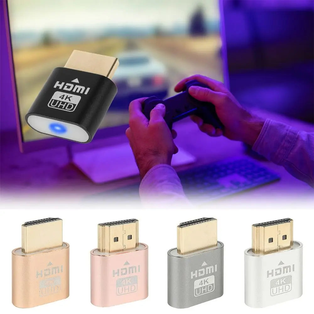 New 4K TV Streaming Device with Lights Dummy Plug Streaming Media Player HDMI-compatible Virtualizer