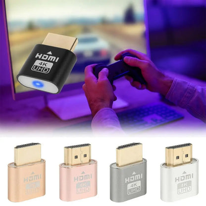 New 4K TV Streaming Device with Lights Dummy Plug Streaming Media Player HDMI-compatible Virtualizer