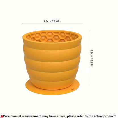 Silicone Slow Feeder Dog Bowl Cup - Anti-Slip Distraction Design for Small to Medium Breeds - Promotes Healthy Digestion