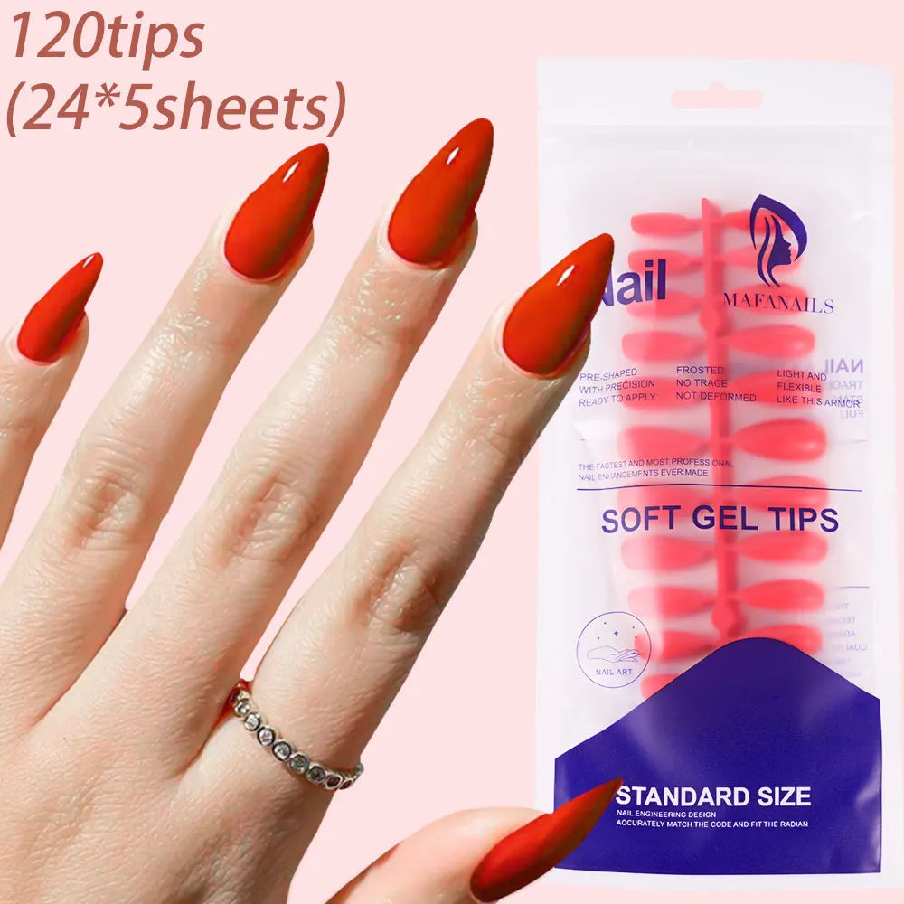240/120Pcs Colorful French Short Square False Nails Full Cover Fake Nail Tip Extension Acrylic Wearable Ballerina Press on Nails