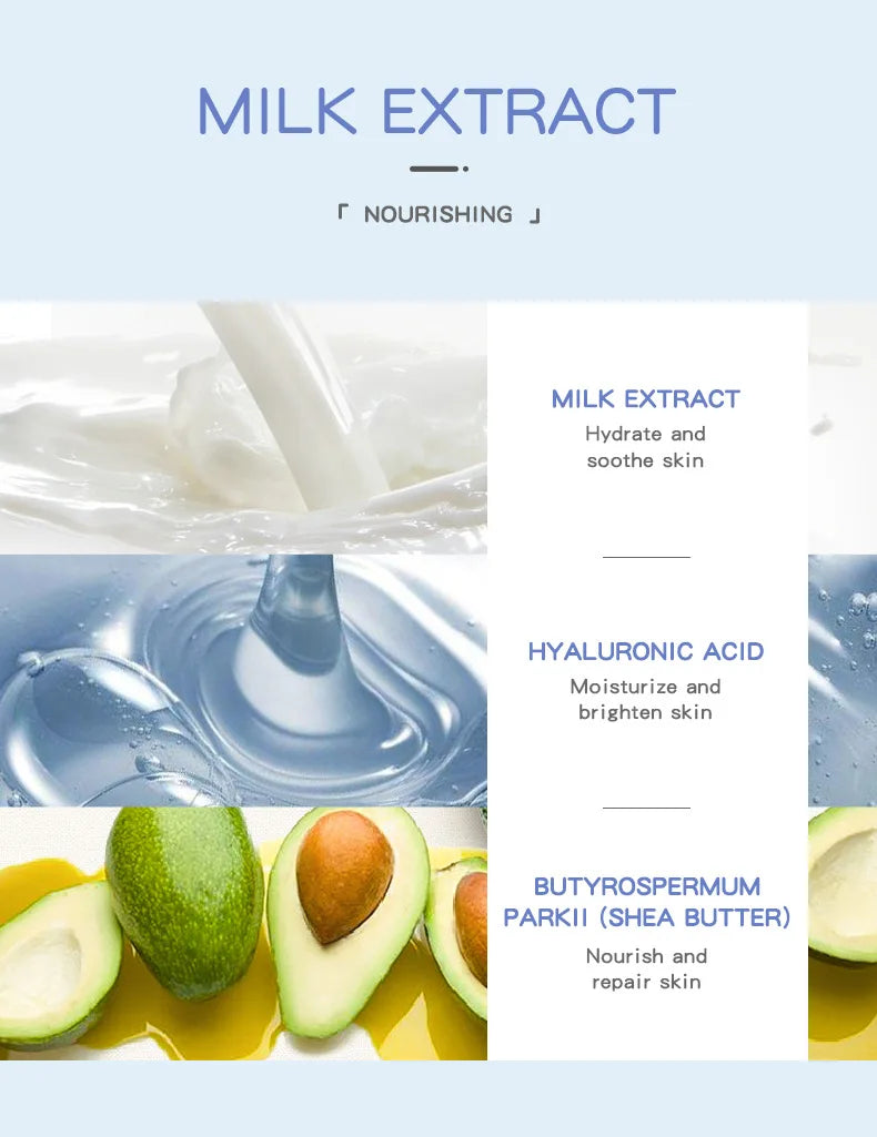 LAIKOU Milk Face Carem  Moisturizing Nourish Creams Beauty Aintenance Face Skin Care  Cosmetics ﻿55g