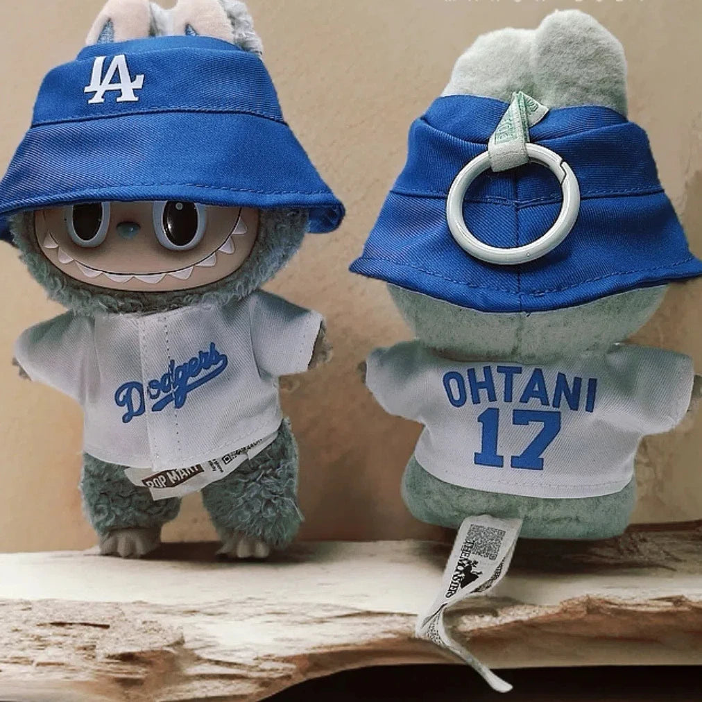 Hot Labubu Doll Clothes 15/17cm Labubu Clothes Sitting Party Number 17 Baseball Clothes Children'S Diy Doll Accessories Gift