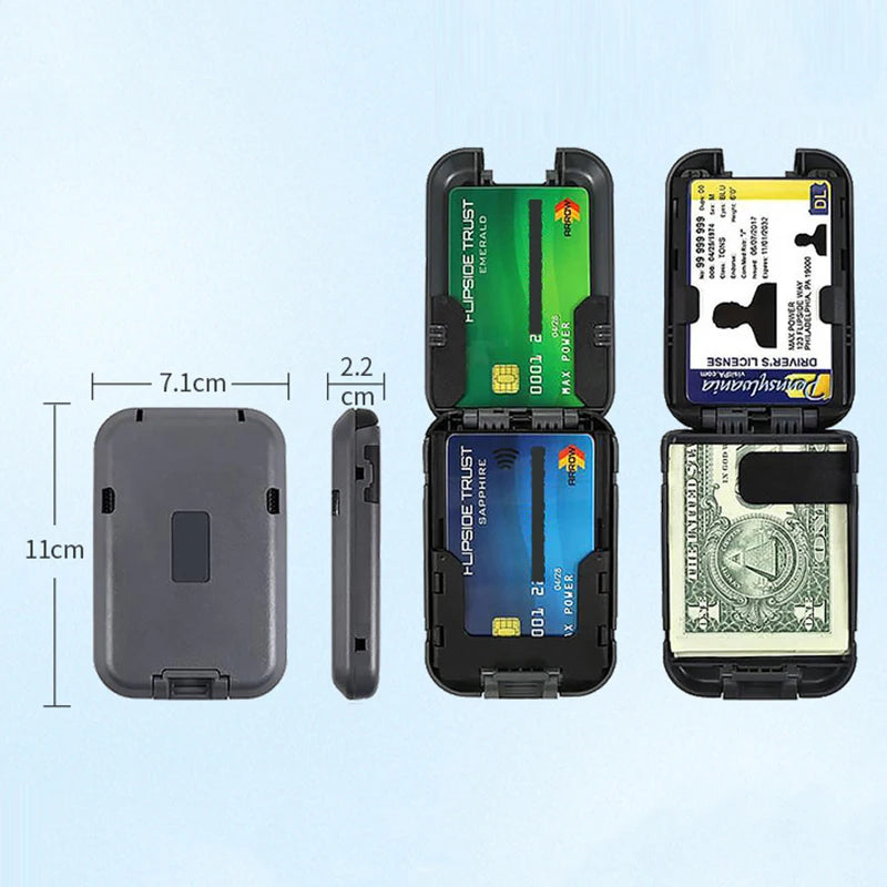 Slim Wallet RFID Blocking Wallet For Men Removable Money Metal Wallet With Money Clip For Men Crush Resistant