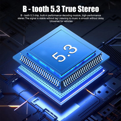 Bluetooth 5.3 Car FM Transmitter Wireless Bluetooth Car Adapter MP3 Player Handsfree Call Dual USB PD Fast Charger Roller Wheel