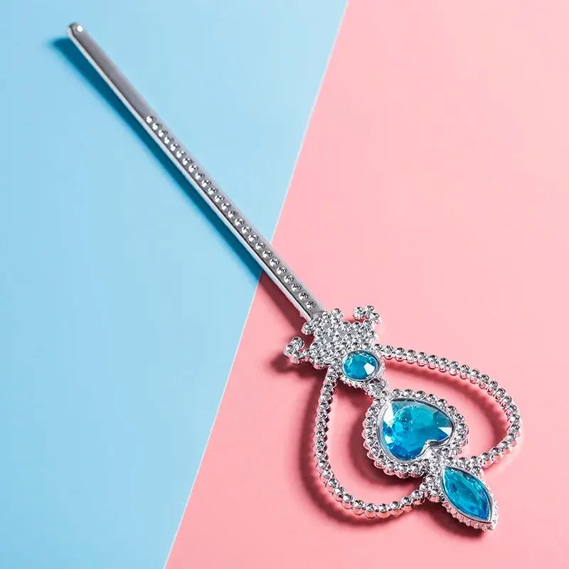 Elsa Baby Accessories Crown Magic Wand Gloves Hair Accessories Halloween Carnival Party Costume Cosplay Accessories