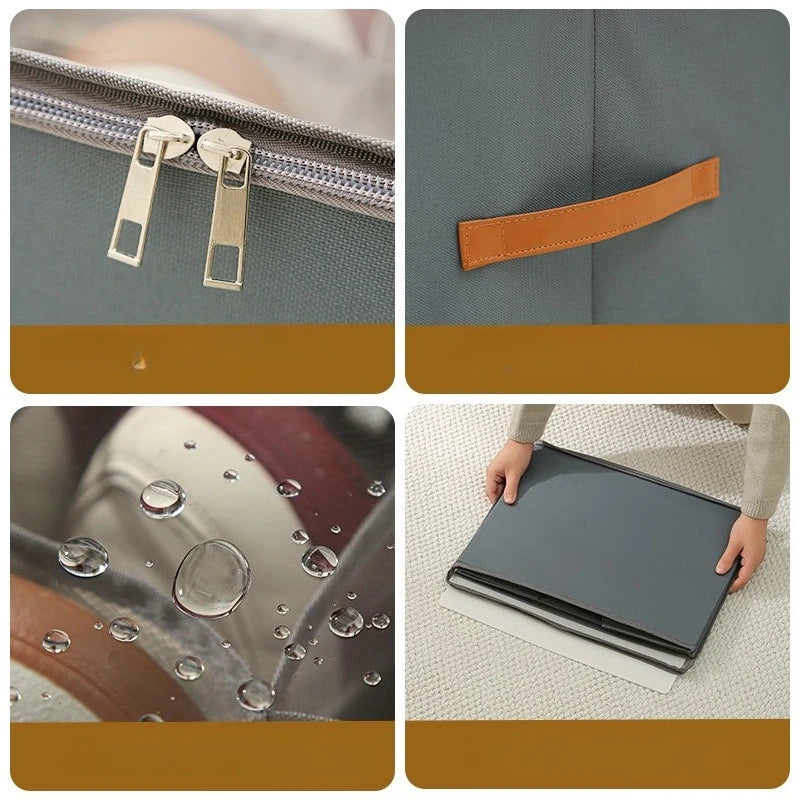 Foldable  Shoe Organizer with Lid Dustproof Storage Box for Shoes Clothes Accessories Home Organization Box