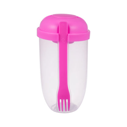 Portable Breakfast Cups Cereal Nut Yogurt Salad Cup Container Set with Fork Sauce Cup Bottle Food Storage Bento Box Lunch Box