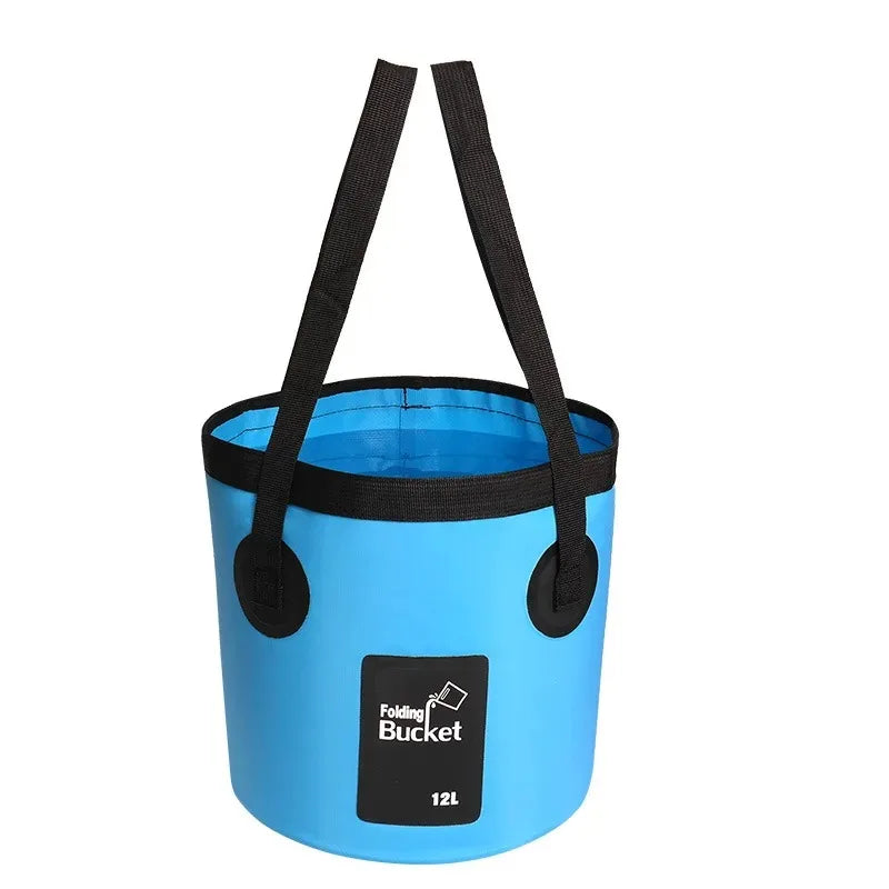 12L/20L Bowl Sink Washing Bag Car Wash Bucket Portable Outdoor Travel Foldable Water Multifunction Folding Portable Bucket Water