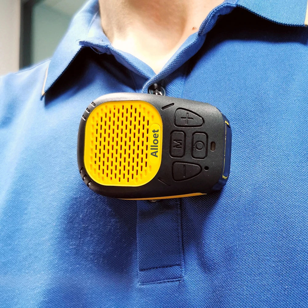 Wearable Bluetooth Speaker Magnetic Clip-On Wireless Speaker Waterproof Portable Sound with Strap for Hands-Free Music/Calls