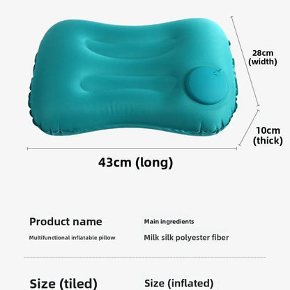 1Pcs Travel Press Inflatable Cushion Lumbar Cushion Square Inflatable Pillow Cushion Portable Foldable Outdoor Inflatable Pillow