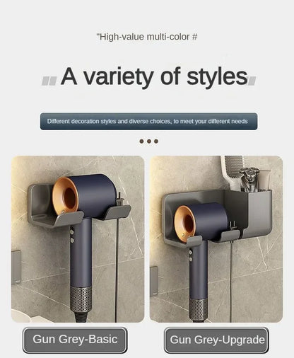 Wall-mounted hair dryer rack No punching hair dryer rack Toilet hair dryer bracket Bathroom hair dryer hanger