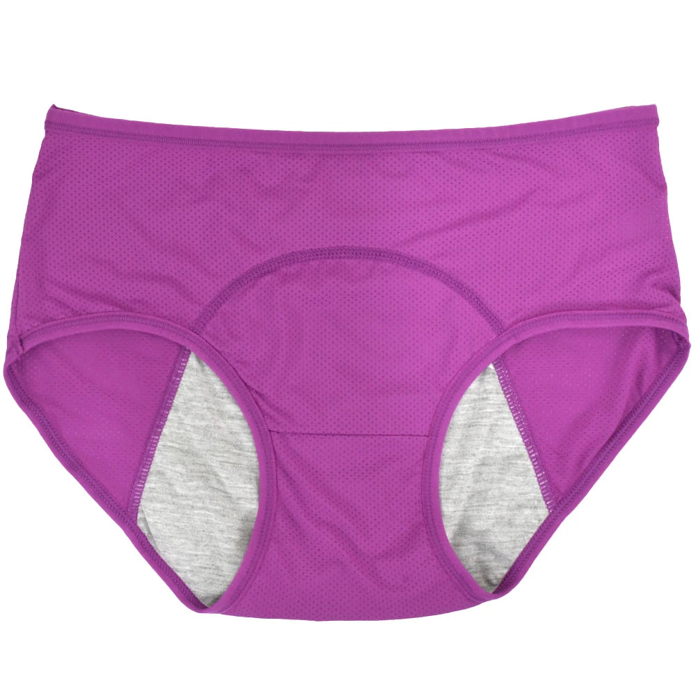 2pcs Woman Menstrual Panties Women's menstrual underwear leak proof and mid waist size M-8XL menstrual Female hygiene pants