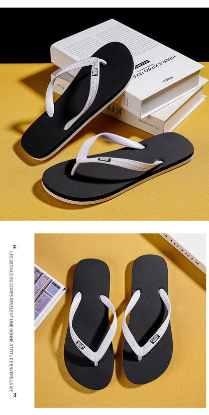 Men's Flip Flops 2025 Summer New Casual Versatile Clip Toe Beach Shoes Trendy Outerwear Anti Slip Cool Slippers