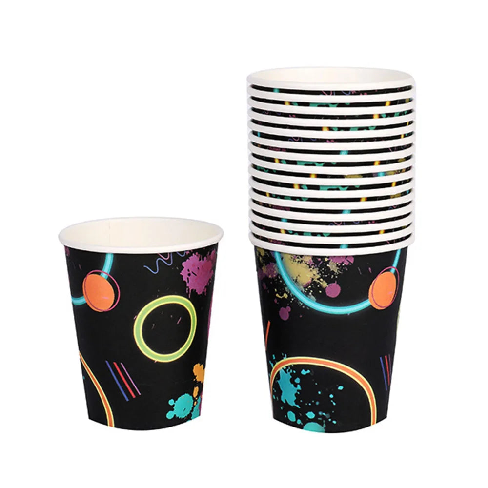 Glow Party Table Covers Neon Party Tablecloths Party Tablecloths Disposable Plastic Neon Glow Table Cloth Birthday Party Supplie