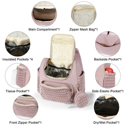 New Large Capacity Mommy Bag Lightweight Fashion Baby Diapers Organizer Diaper Bag Women