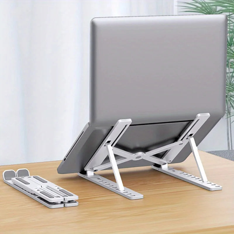 Portable Laptop Stand  Foldable ABS Material, Adjustable Desktop Height, Heat Dissipation, Laptop Stand, Storage Rack laptop arm