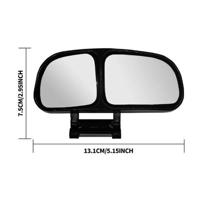 Car Rearview Mirror 360 degrees Adjustable Car Blind Spot Mirror Automotive Wide Angle Convex Mirror Dual Mirror