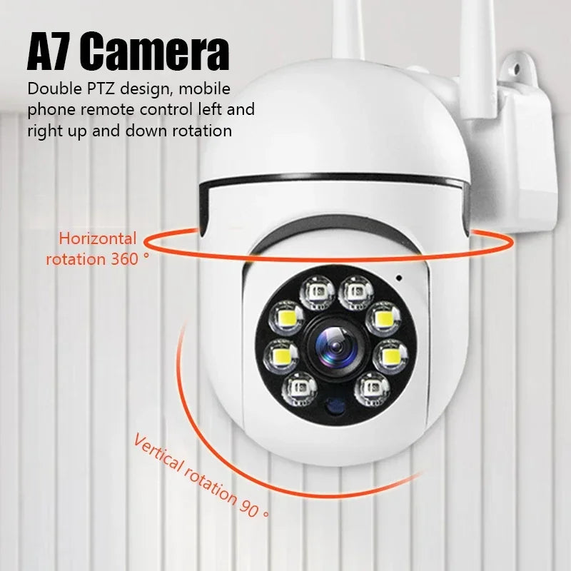 IP Camera A7 Wireless Monitoring Camera 360 Degree Intercom 1080P Home Security Camera Remote HD Night Vision Camera