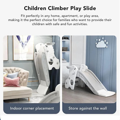 Kids Slide Folding Sheep Slide toy Super Load-bearing 2 Stairs Climber Play Slide for 6 month - 2 years Toddlers Outdoor/indoor