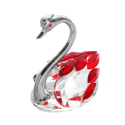 Beautiful Glass Home Decoration, Cute Swan Statue, Home Decoration, Dining Table Family Collection Gift, Home Crystal Decoration