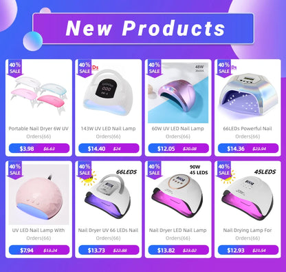 90 LEDS Nail Dryer LED Nail Lamp UV Lamp for Curing All Gel Nail Polish Motion Sensing Manicure Pedicure Salon Tool Big Space